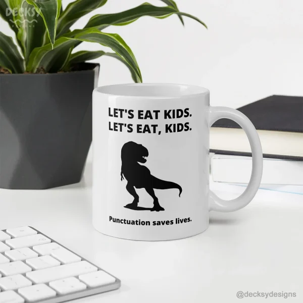 "Punctuation Saves Lives" Funny English Grammar Mug